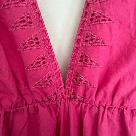 Farm Rio Eyelet, Open Back Dress in Pink, Sample! - Picture 4 of 10